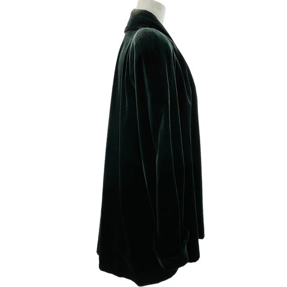 Collections Vintage Black Velvet Oversize Emo Goth Retro Blazer Jacket M - Picture 7 of 11